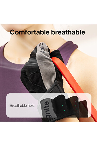 Deli Agnite Er351 Workout Gloves For Men & Women – Half Finger Gym Gloves With Wrist Support - M