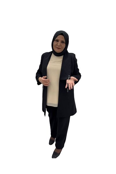 Sevda Kılınç Plus Size Double Crepe Suit