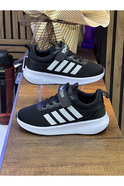 homiro Girl's Orthopedic Knitwear Sports Shoes-Black-White