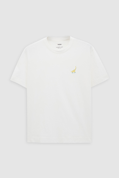Tween Relaxed Fit Ekru Pickleball Koleksiyon %100 Merserize Pamuk T-Shirt