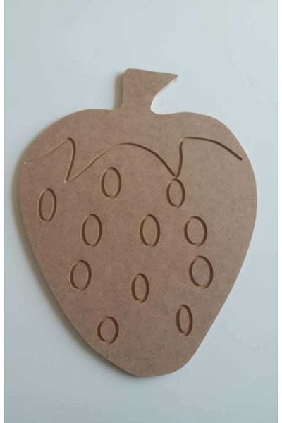 Vuslat Hediyelik Wooden Apple Plate Wooden Presentation Holder Paintable Decoration Product Hobby Painting 30 cm