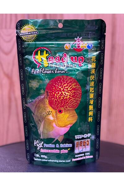 Okiko OKİKO FLOWERHORN HEAD UP YEMİ M 100 GR