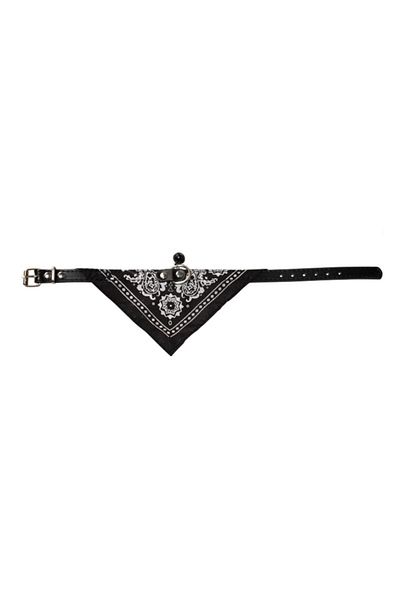 OEM Dog and Cat Collar with Bandana, Scarf, 39 X 1.5 Cm, ​​Bell, Black