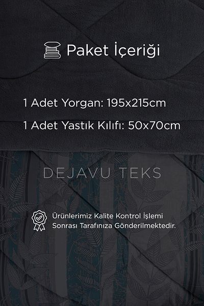 dt dejavu.teks Single Welsoft Quilt Set + 2 Pillowcases |   Cotton Leaf Pattern Double Sided Quilt Set