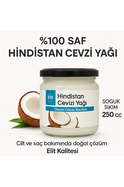 Elit Elit Coconut Oil - 100% Cold Pressed, 250 Ml, Edible