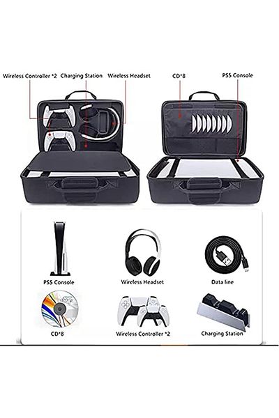 VINNYSEN Ps-5 Case With Hard Shell, Play-station 5 Travel Case