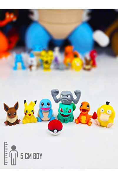 Suelo Butik 8'li Set Pokemon Sevilen Karakterler Figür Seti Favori Başlangıç ...