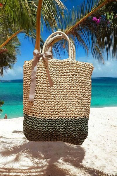 SOFT AKSESUAR Large Size Straw Bag