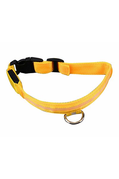 OEM Collar with LED Lighting for Dogs and Cats, Size M 46-54 Cm, Yellow
