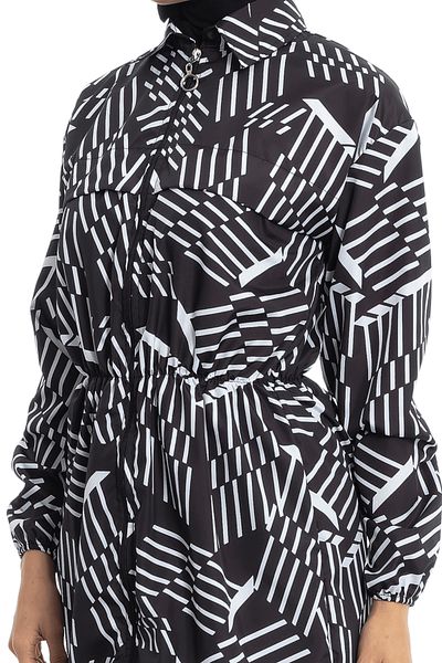 LEOMA Fully Covered Water Repellent Quick Drying Zippered Hijab Swimsuit