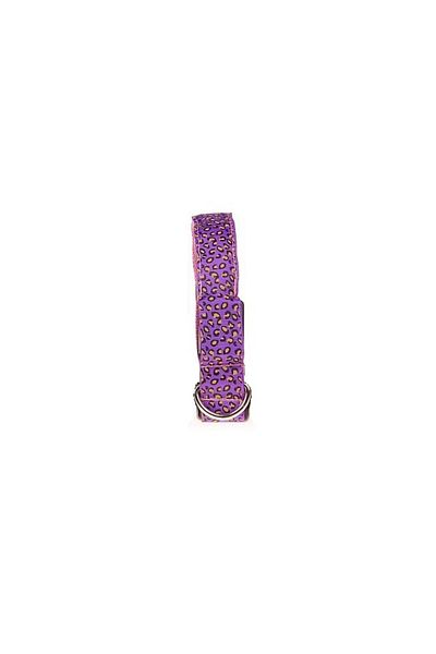 OEM LED collar for dogs and cats, leopard pattern, 58 cm, size L, purple