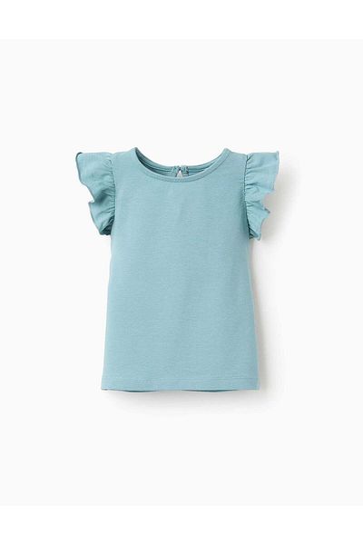 Ziddy Vest Top with Ruffles for Baby Girls, Green