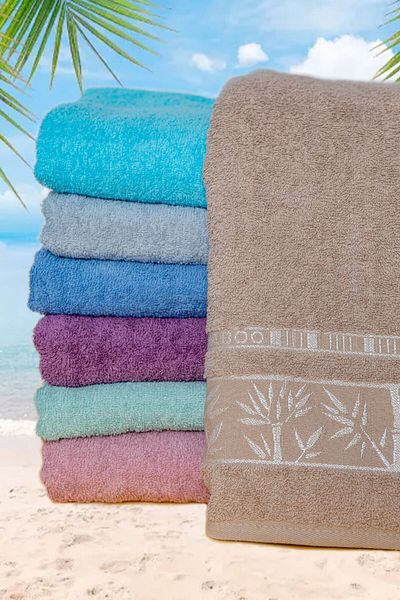 HOLIDAY BAG Bamboo Beach Towel Anti Bacterial High Quality 100X150 cm