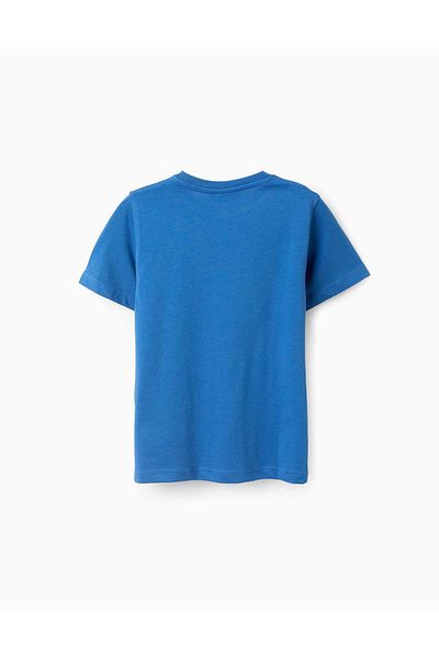 Ziddy Cotton T-shirt for Boys 'Sonic', Blue