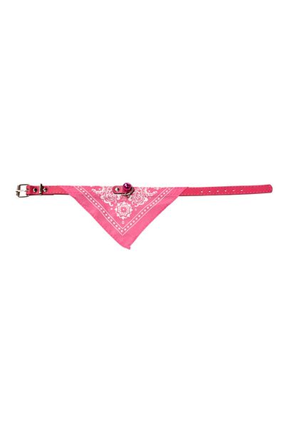 OEM Dog and Cat Collar with Bandana, Scarf, 39 X 1.5 Cm, ​​Bell, Pink