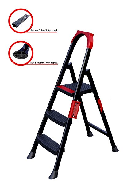 ERTEKPA Anka Plus 2+1 Basamaklı Metal Merdiven