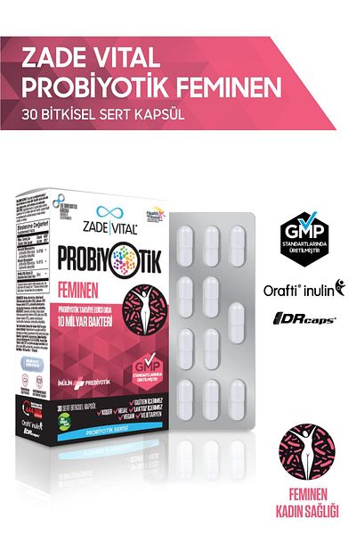 Zade Vital Probiotic Feminen 30 Hard Capsule