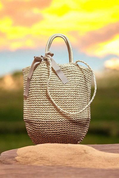 SOFT AKSESUAR Large Size Straw Bag