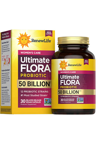 Renew Life بروبيوتيك للعناية بالنساء 50 مليار وحدة تشكيل مستعمرة (30 كبسولة) ...