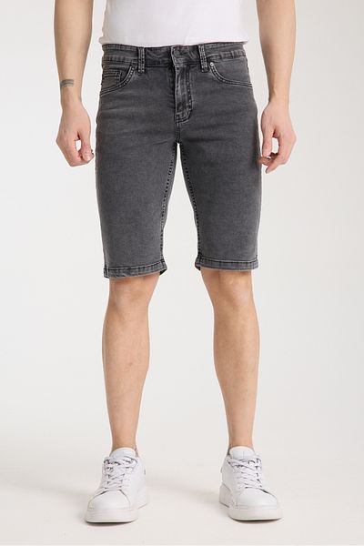 muzzo jeans Men's Light Gray Denim Shorts