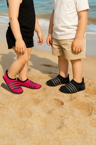 Walter White Pink Black Children's Sea and Beach Shoes, Pool Shoes