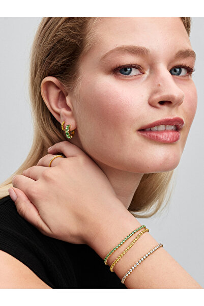 Pandora Işıltılı Yeşil Tenis Bilekliği