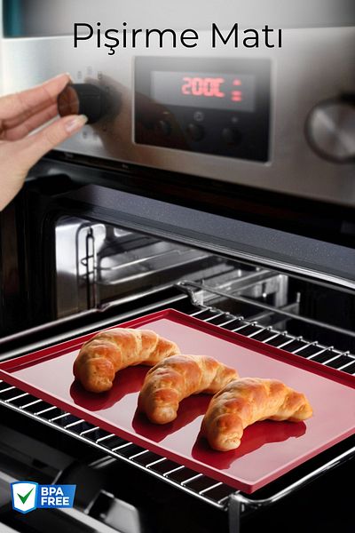 Nandy Home Rectangular Silicone Baking Mat, Oven Mat