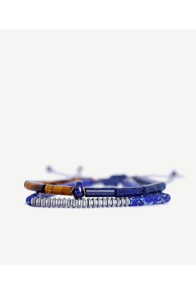 Yargıcı Bracelet Set with Natural Stone Content