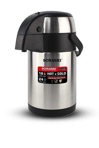 sonashi 3.5L Hot & Cold Airpot Flask with High-Quality Stainless Steel Insulation