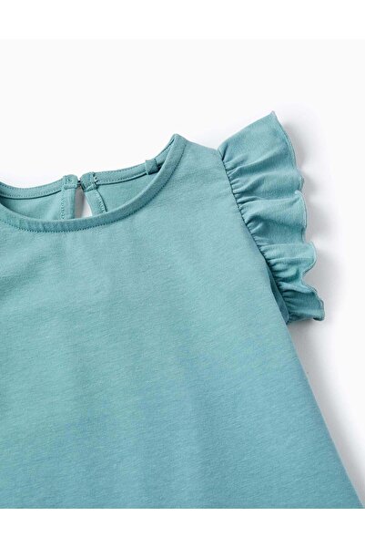 Ziddy Vest Top with Ruffles for Baby Girls, Green