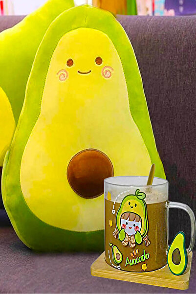 zozoya Polar Avokado Yastık & Avokado Biblolu Kupa Bardak Seti