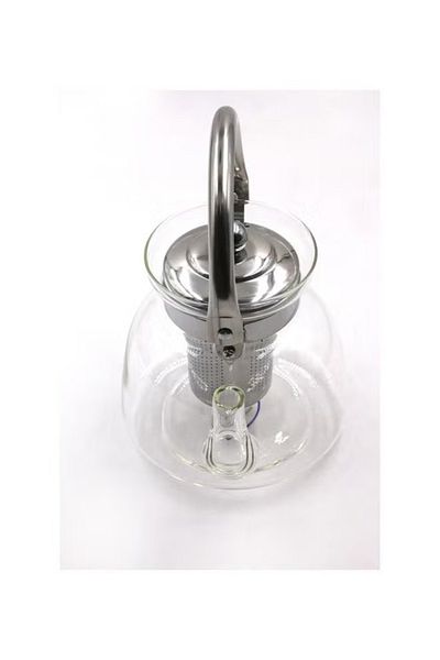 DAC Glass Teapot With Stainless Steel Filter Clear 1100ml
