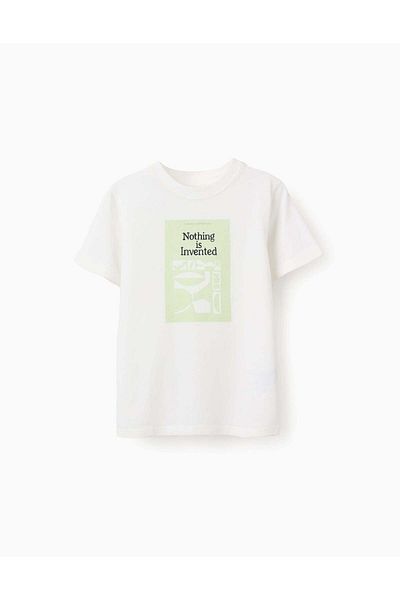 Ziddy Cotton T-shirt for Boys 'Nature', White