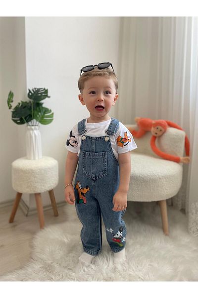 Mişsa Bebe Boy's Jeans Salopet 2 Piece Jeans