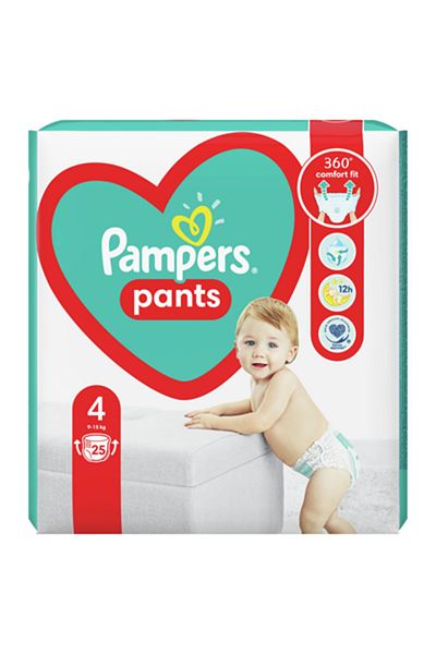 Pampers Scutece tip pachet Pants Carry Pack, mărimea 4, 9-14 kg, 25 buc.