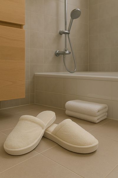 NEEA HOME Παντόφλες πετσέτας |   100% βαμβάκι |   Αντιολισθητική χοντρή σόλα |   Sauna Spa Ξενοδοχείο Μπάνιο Σπίτι Παντόφλες μητρότητας