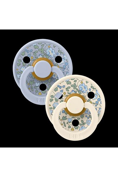 Bibs Blue and beige rose pacifier from 0-6 months (feature of writing your child's name)