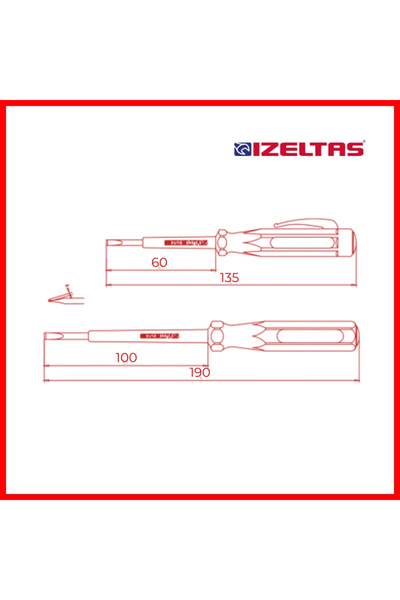 İzeltaş Control Pen 190 mm – Safe and Sensitive Measurement Pen for Electrical Current Testing