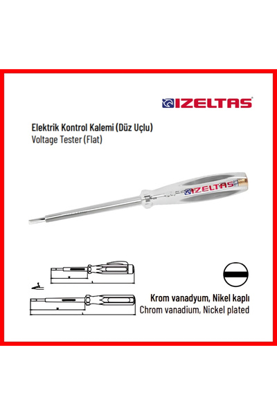 İzeltaş İzeltaş Control Pen, 135 Mm, Electric Current Test, Safe and Sensitive