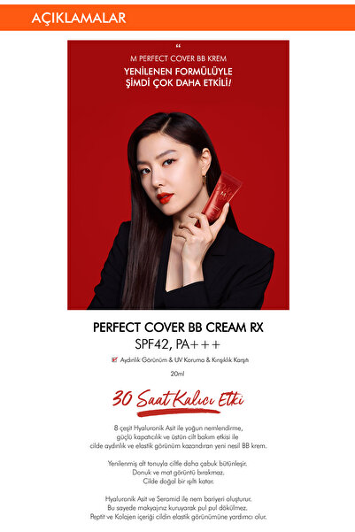 Missha Yüksek Kapatıcı ve Cilt Bakım Etkili Yeni Nesil BB Krem M Perfect Cover BB Cream RX SPF42+++ (No.25)