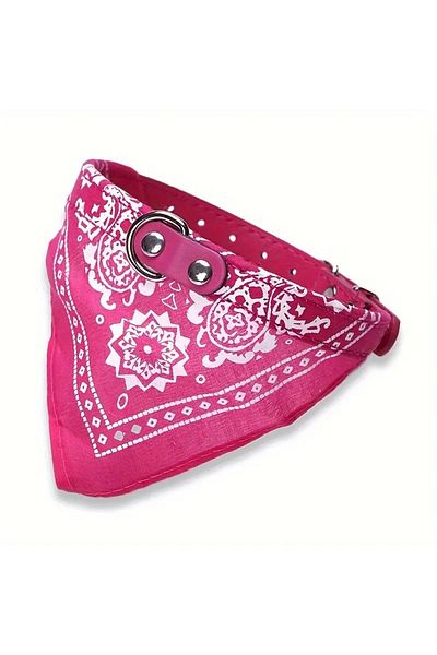 OEM Dog and Cat Collar with Bandana, Scarf, 39 X 1.5 Cm, ​​Bell, Pink