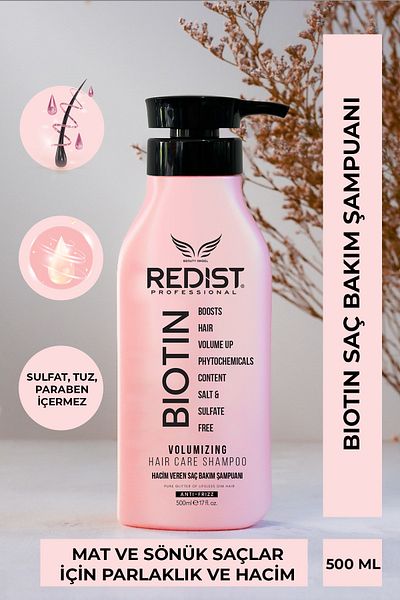 Redist Biotin Hair Care Shampoo – Special Formula for Strong and Healthy Hair (500 ml)