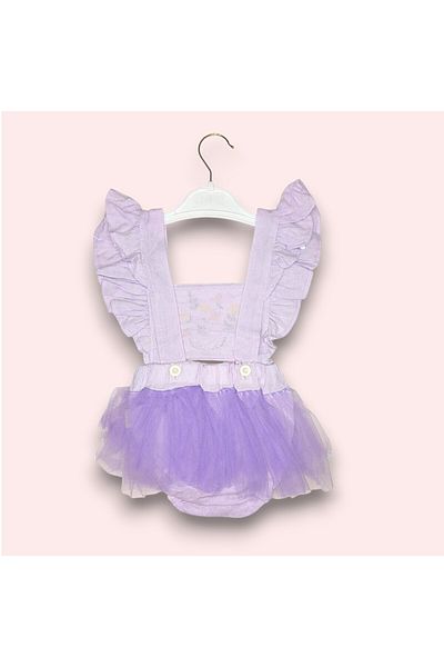 Tufitto Baby Baby Girl Slopet Jumpsuit Tulle Floral Baby Evening Dress Party Wedding Special Day Tutu