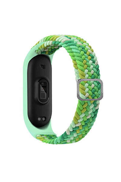 Goocamp Xiaomi Mi Band 6 متوافق مع KRD-49 جديلة GCMP - أخضر ملون