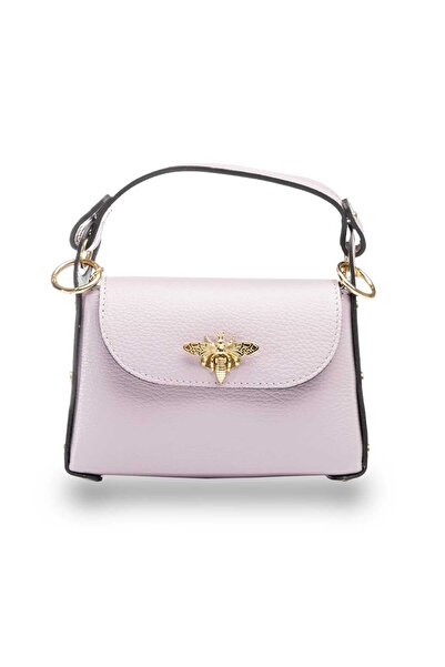 TORO NERO Women's bag made of lilac leather Iris
