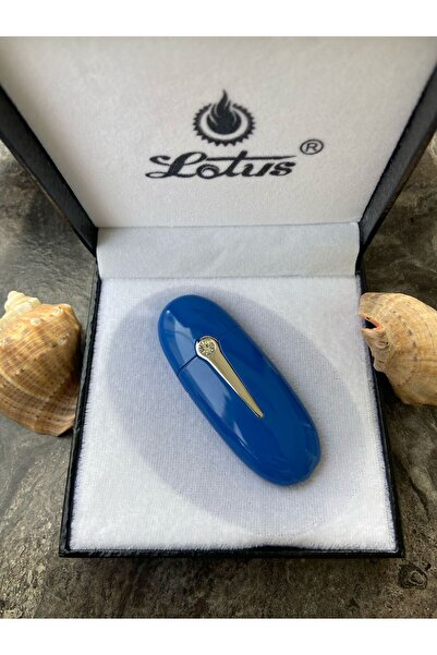 KdrElektronik Yeni şık tasarımlı taşlı çakmak gazlı çakmak mavi