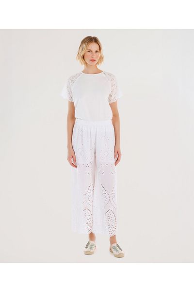Yargıcı Pantaloni lungi cu detaliu brodat