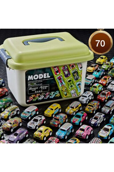 Generic Pull Back Cars with Storage Box, 30 Pieces Racing Cars, Colorful Toy Car in Different Styles