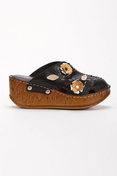 Ender Inside Out Genuine Leather Wedge Heel Sabo Model Closed Front Women's Slippers