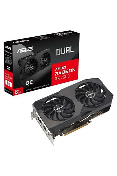 ASUS 8Gb Dual Rx7600-O8G Gddr6 128Bit HDMI Dp Pcıe 16X V4.0